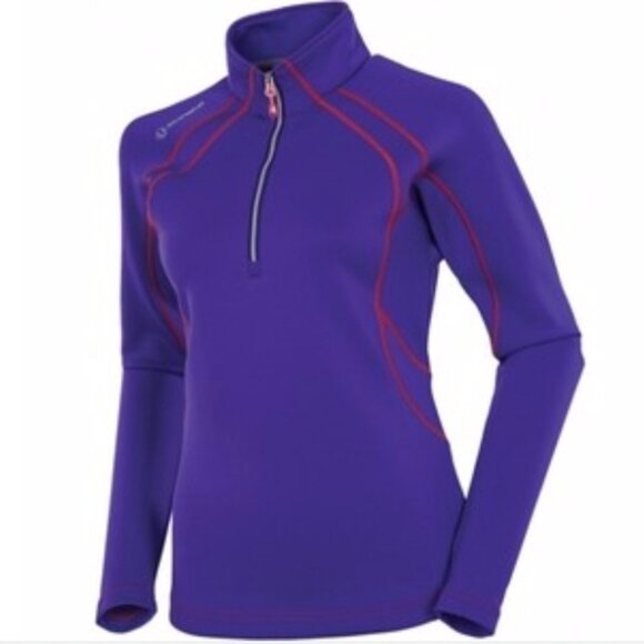 Sunice Thermal Quarter-Zip Pullover Women's Size Medium Purple Pink SuperliteFX‎ - Picture 9 of 11